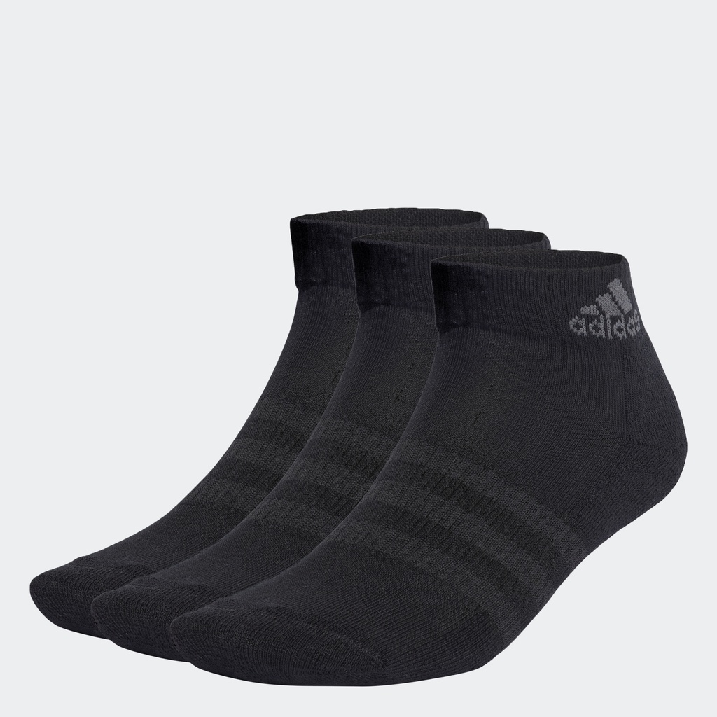 adidas Phong cách sống Bộ 3 Đôi Tất Thể Thao Cổ Ngắn Có Đệm Unisex Đen IA3947