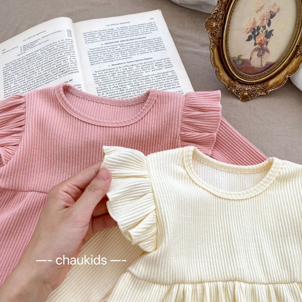 SALE BỘ TĂM BABY DÀI TAY DÁNG DOLL CHO BÉ SIZE 6-16