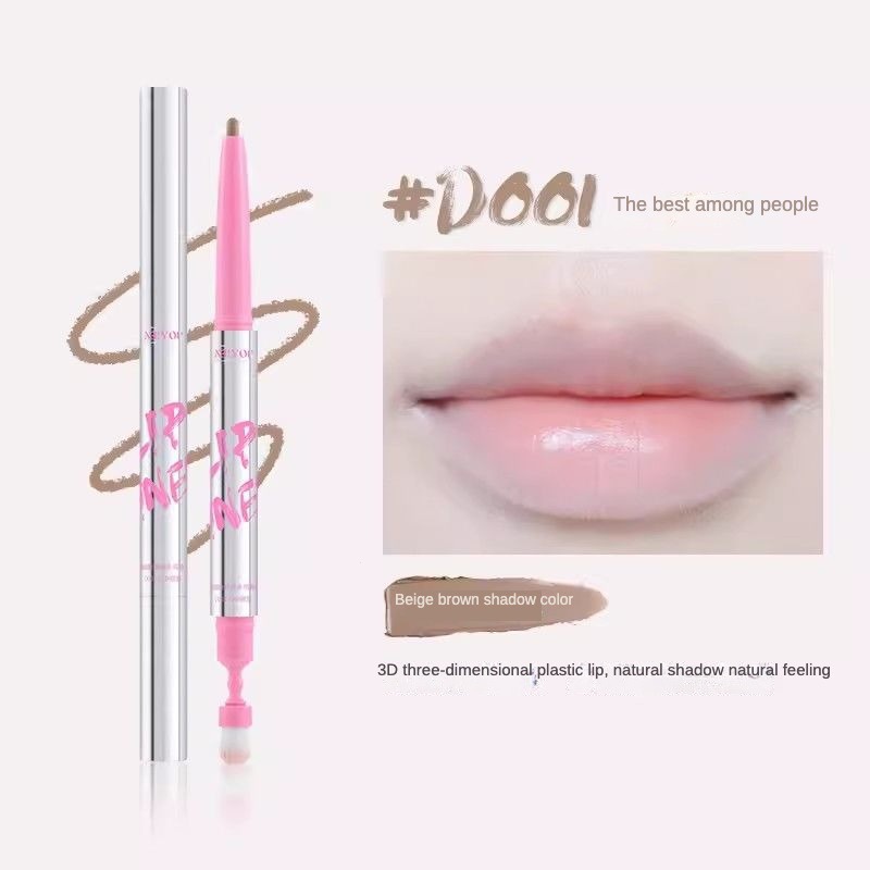 NEIYOU Bút Kẻ Viền Môi Hai Đầu Chống Thấm Nước Bền Màu Màu Màu Sắc nude
