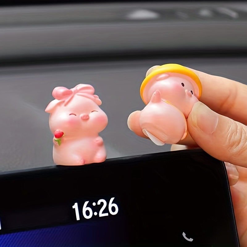 Set 4 Đồ trang trí Chú Heo mini Dễ Thương Dùng Để Trang Trí Màn Hình Máy Tính / Ô Tô