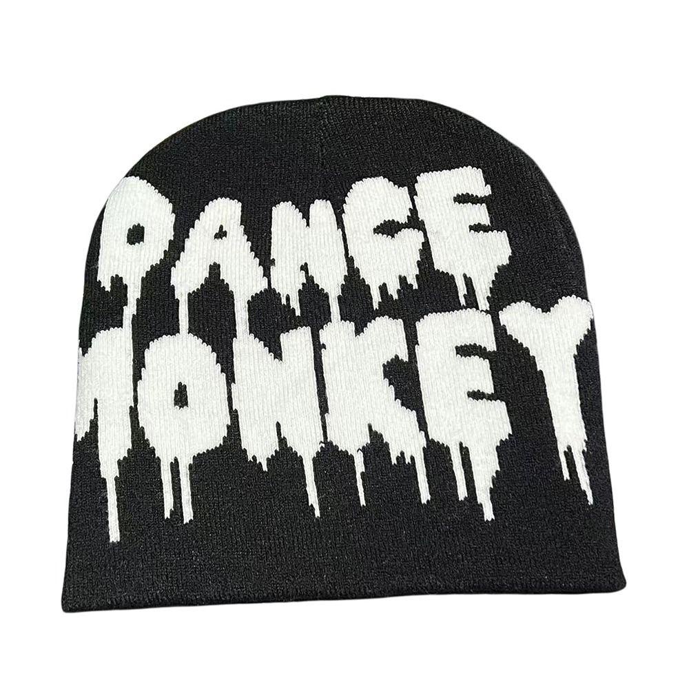 Karen Mũ beanie Dệt Kim y2k In Chữ Thời Trang Ấm Áp