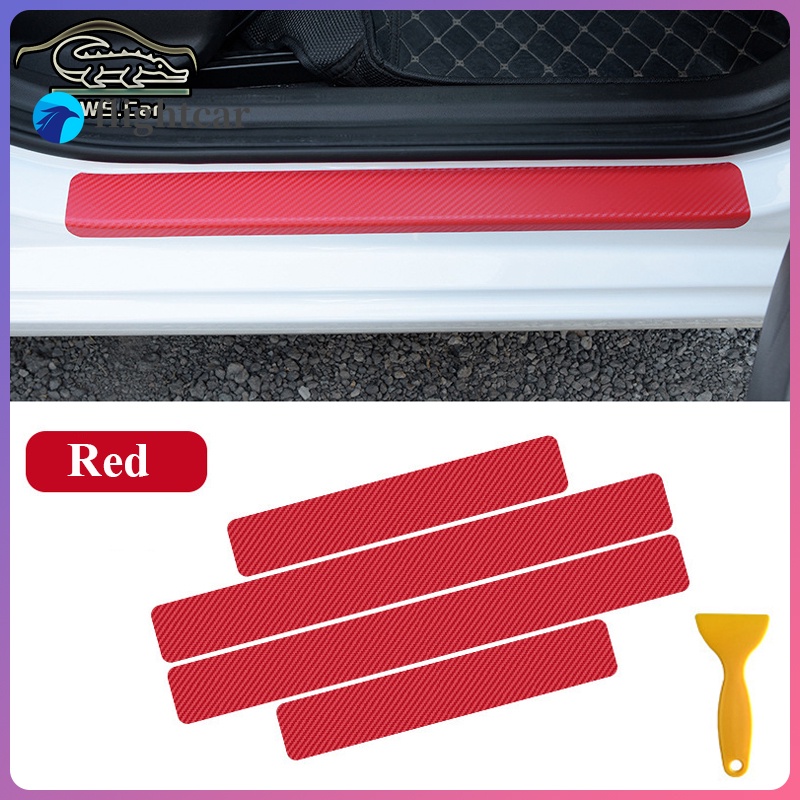 Miếng Dán Sợi carbon Màu Đen Chống Trầy Xước Bảo Vệ Cửa Xe Hơi