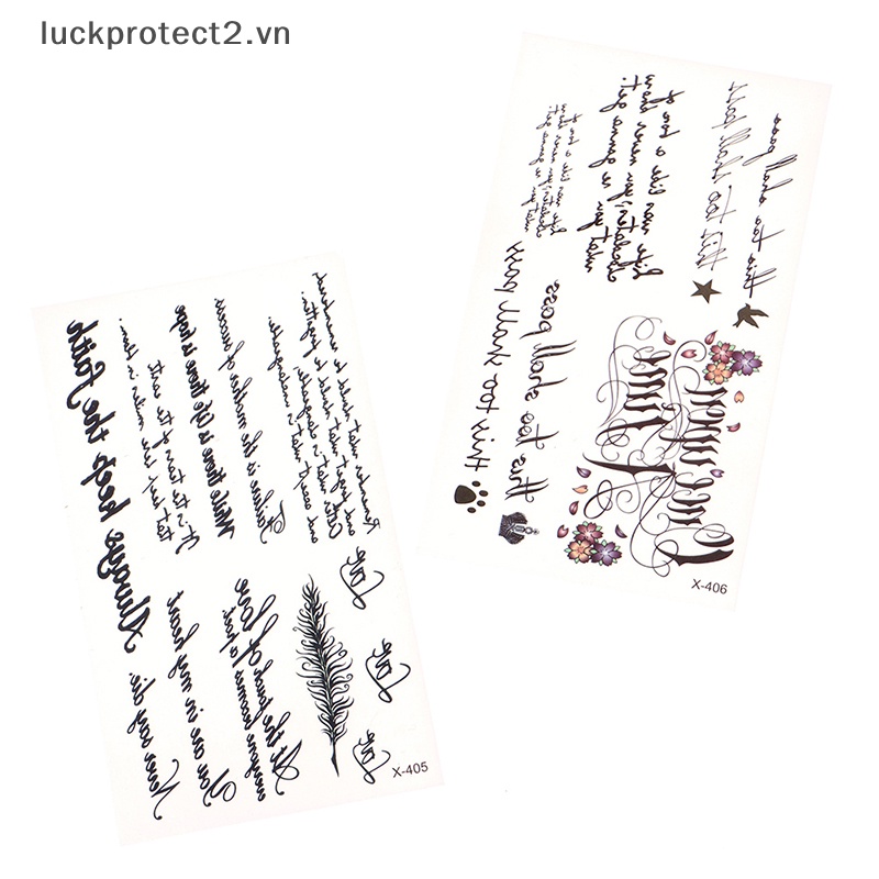 1 Hình Xăm Dán Tạm Thời Chống Thấm Nước Hình Chữ Cái Tiếng Anh Dành Cho Nữ Và Nam