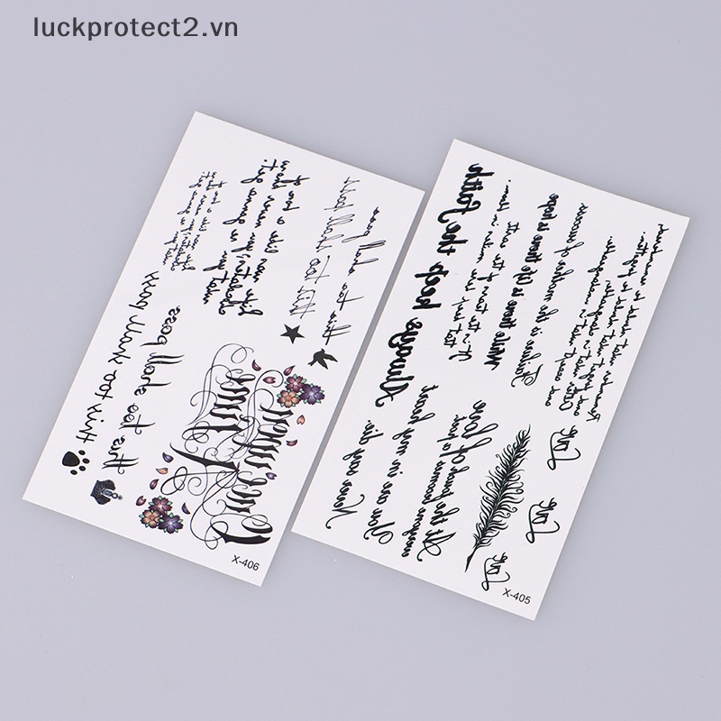 1 Hình Xăm Dán Tạm Thời Chống Thấm Nước Hình Chữ Cái Tiếng Anh Dành Cho Nữ Và Nam
