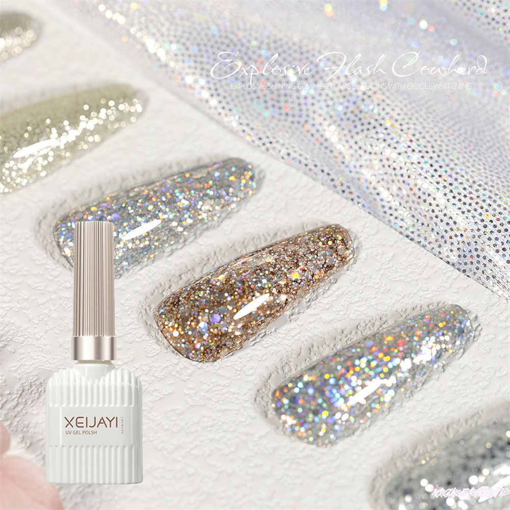 15G Gel Sơn Móng Tay Kim Cương Gel Lắc Chân Nữ Sơn Móng Tay Bạc Sáng Bóng Laser Móng Tay Gel Dầu Bóng Kim Sa Lấp Lánh Dán Móng Tay keo Làm Đẹp Móng Tay JULYSTAR