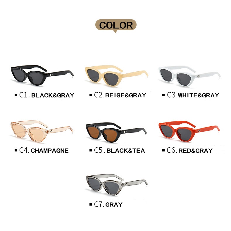 Samjune Kính Mát Hình Mắt Mèo vintage Chống Tia uv400 Thời Trang Cho Nữ