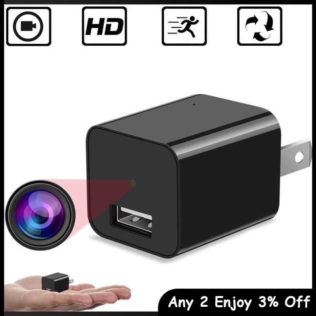 Máy Quay An Ninh zevaret hd 1080p mini Gắn Tường Kèm Sạc usb Tiện Dụng Cho Gia Đình