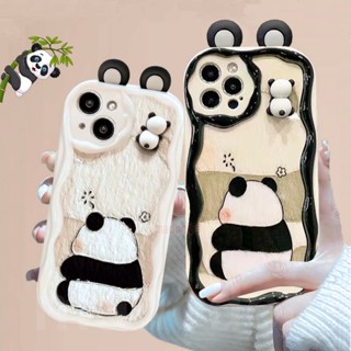 Cartoon 3D Panda Ear Doll Cream Edge BFF Casing Samsung Galaxy S24 S23 Ultra S22 Plus S21 S20 FE 5G A11 A50 A30S A50S A10S A20S A20 A30 A31 A51 A71 4G A21S A02S A03S M11 Cute Fine Hole Airbag Shockproof Soft Phone Case Lens Protection Back Cover NY 49