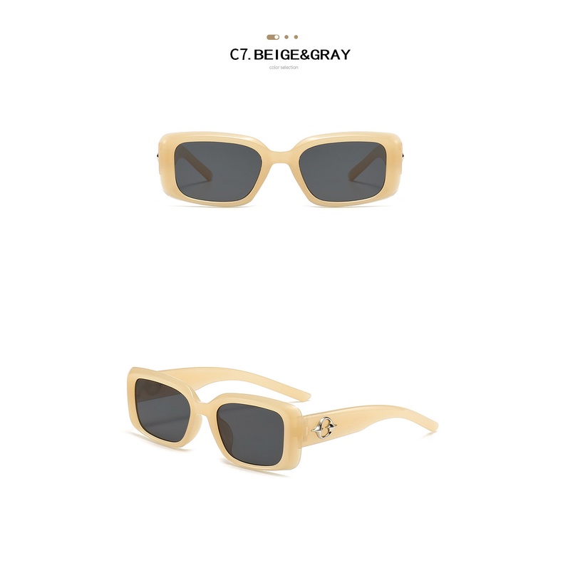 Kính Mát Hình Chữ Nhật Phong Cách retro Thời Trang Cho Nữ