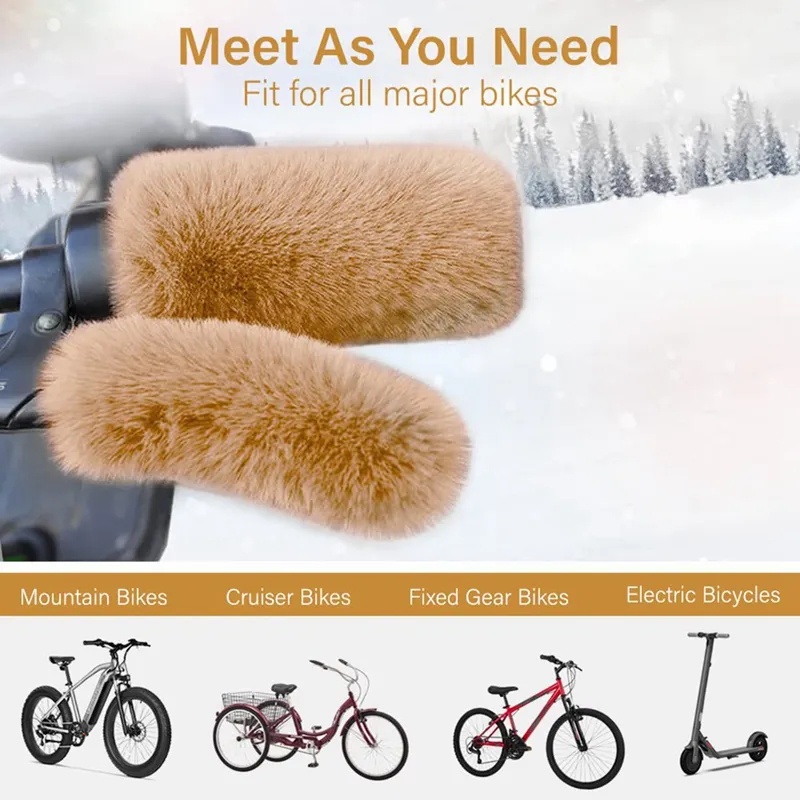 Bộ 4 Vỏ Bọc Tay Lái Xe Đạp / Xe Máy Bằng Vải Bông Mềm Mại Thoải Mái