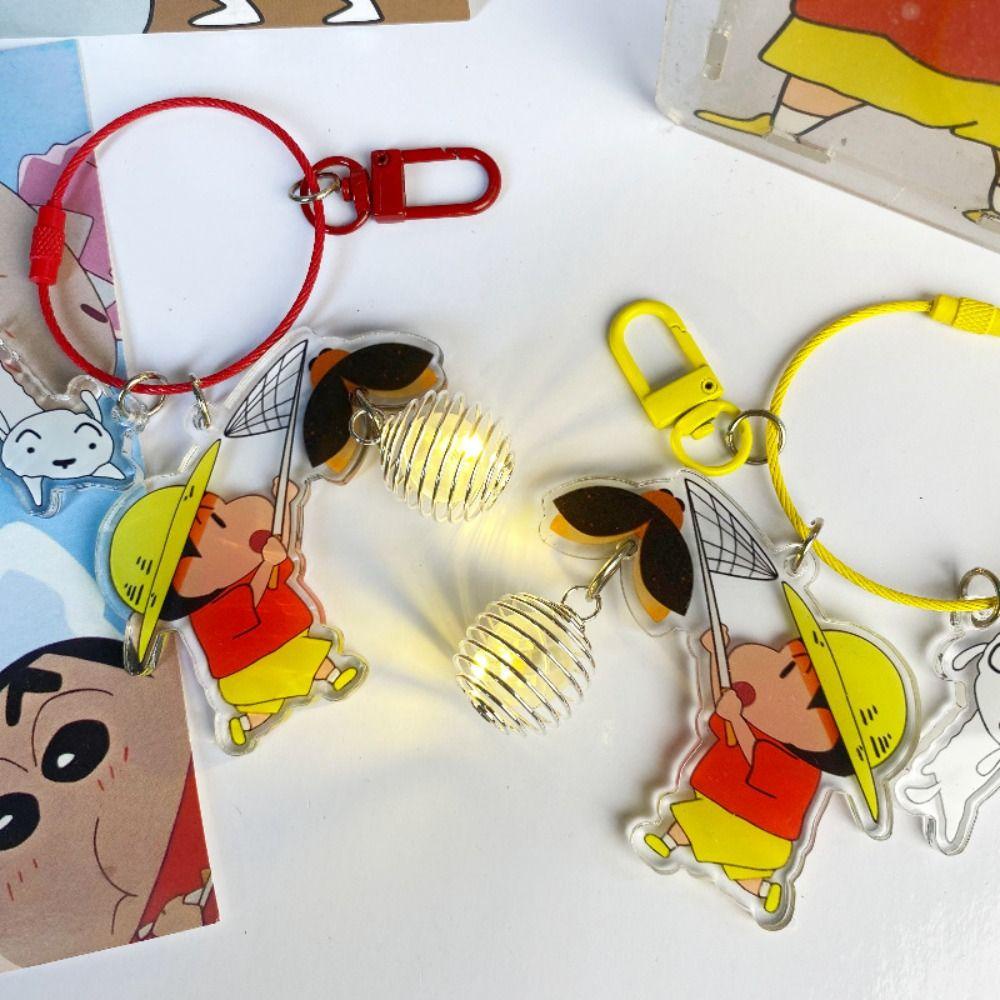 Mmluck dog Móc Khóa Hình Chú Chó shin-chan Nhật Bản Dễ Thương Có Đèn Phát Sáng Dành Cho Cặp Đôi