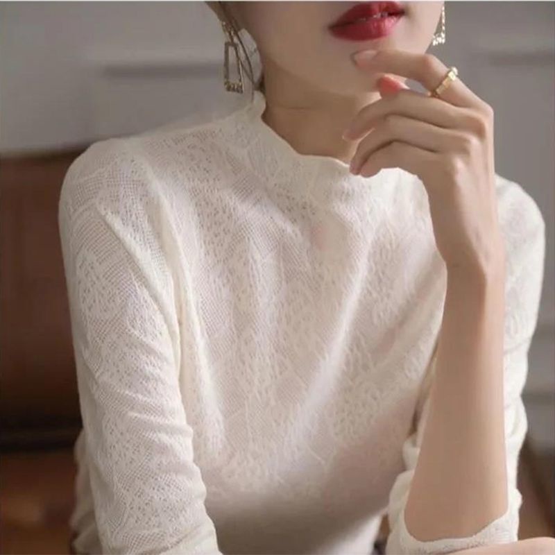 Áo Kiểu Phối Ren Thời Trang Mùa Thu Cho Nữ