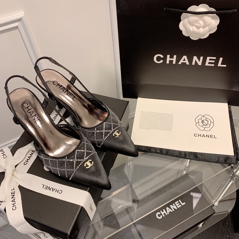 Giày Cao Gót 7cm Mũi Nhọn Đính Pha Lê Thanh Lịch Thoải Mái Thời Trang Mới nflu