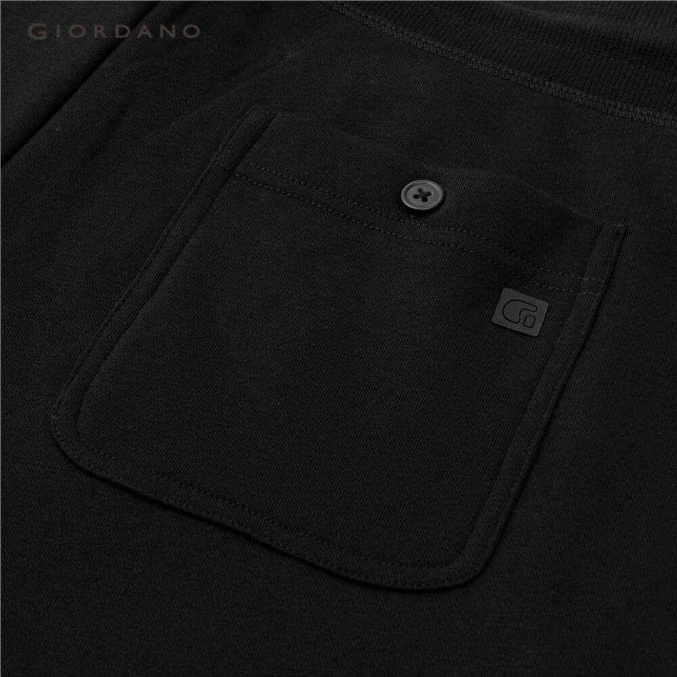 Quần jogger nam GIORDANO 01113097 lưng thun có túi đơn giản thời trang