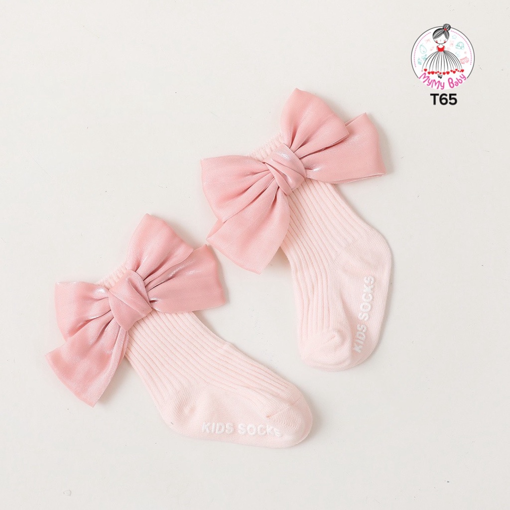 Tất nơ thun gân nhiều màu đế chống trượt