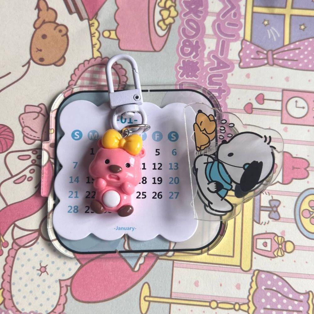 Mmluck loopy Móc Khóa resin Mặt Dây Chuyền Nhựa resin Hoạt Hình periphery beaver Vui Nhộn Phong Cách Hàn Quốc Cho Nữ