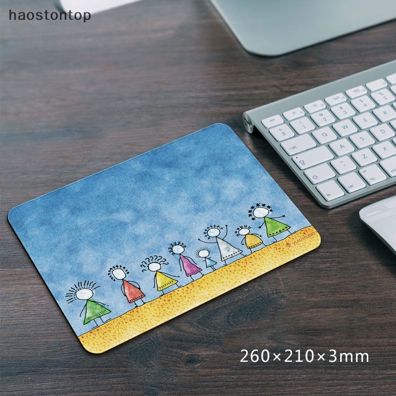Haostontop ins Thảm Lót Chuột Máy Tính Để Bàn Chống Trượt Bề Mặt Hình Học Dành Cho Văn Phòng / Nhà Ở vn