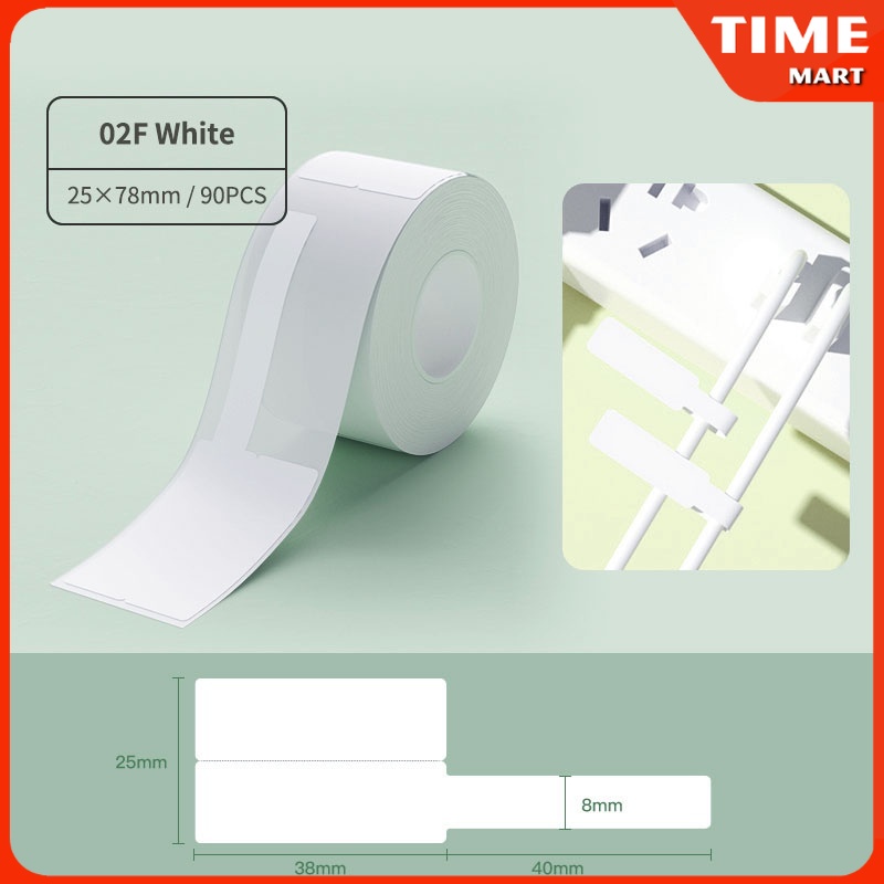 NIIMBOT D101 Giấy nhãn dây cáp, nhãn dán cho dây mạng và dây sạc, chống nước.