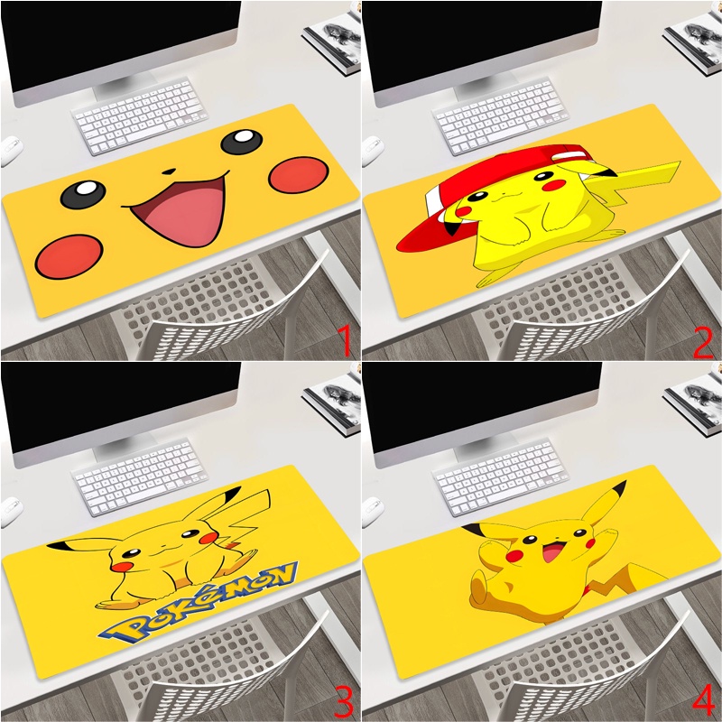 Tấm Lót Chuột Bàn Phím Máy Tính pc laptop Chống Trượt In Hình pikachu Pokemon Độc Đáo Tiện Dụng