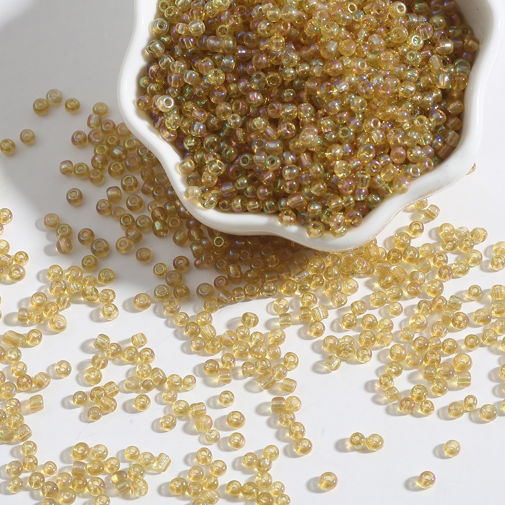 Set 250 / 500 Hạt Thủy Tinh Mạ Màu Sắc 2mm / 3mm Làm Trang Sức Thủ Công diy