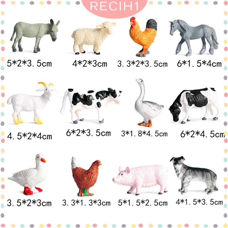 Set 12 Mô Hình Nông Trại Động Vật Cho Bé