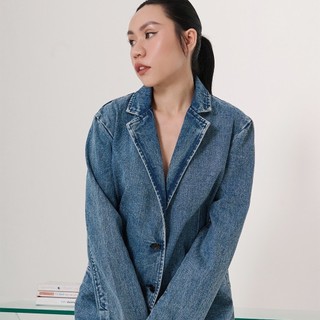 Áo khoác jeans dài BASIC KEYLA BLAZER