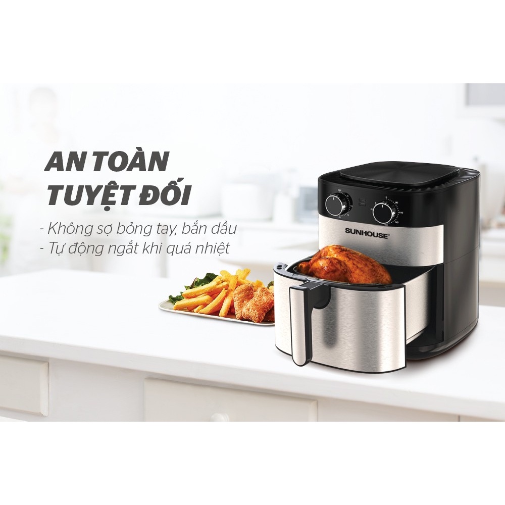 Nồi chiên không dầu 6.0L SUNHOUSE SHD4026