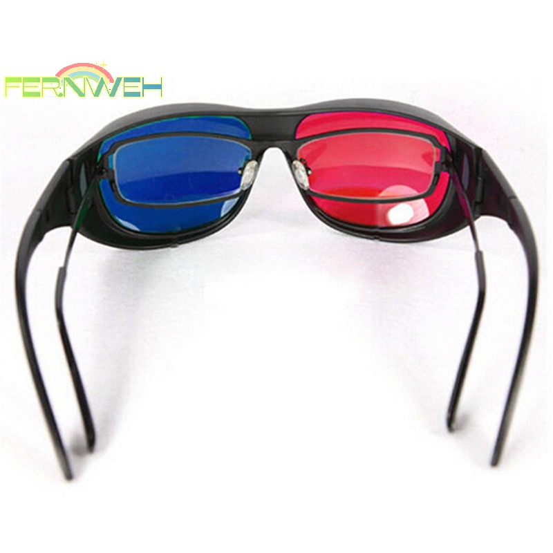 Kính 3d Gọng Màu Đỏ Xanh Lam Đen Cho Xem Phim dvd