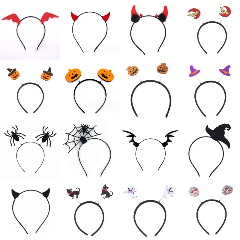 Băng Đô Cài Tóc Màu Đen Phong Cách Hàn Quốc Thời Trang halloween Vui Nhộn