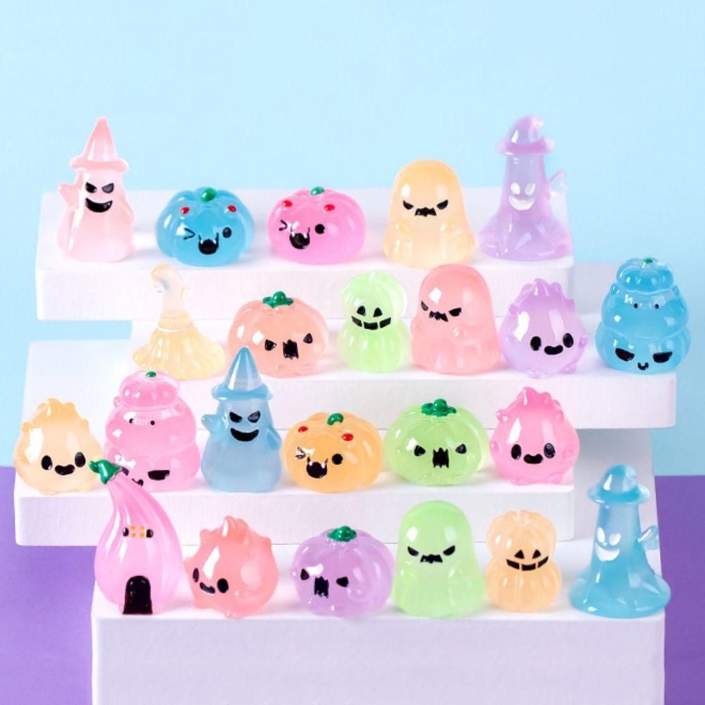 Tượng Ma Bí Ngô Dạ Quang Phát Sáng Bằng Nhựa resin Trang Trí halloween