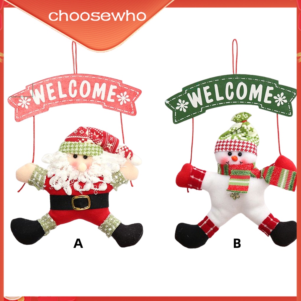 Biển Hiệu Chào Mừng Giáng Sinh Hình Ông Già Noel / Người Tuyết Trang Trí Cửa Phong Cảnh / Tiệc Tùng Lễ Hội