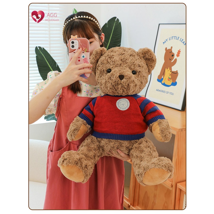 Trẻ Em Búp Bê Gấu Bông Retro Áo Len Gấu Áo Búp Bê Sang Trọng Đồ Chơi Gấu Bông Búp Bê Tặng Búp Bê Gối Ngủ