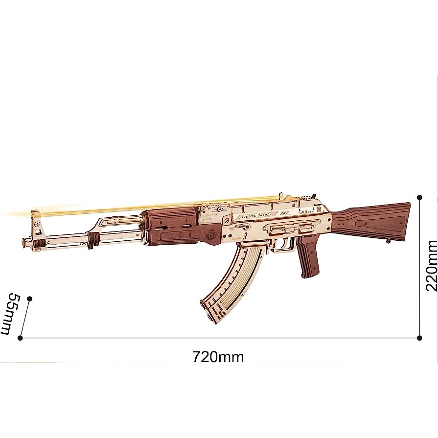 Mô Hình Đồ Chơi Lắp Ráp Gỗ 3D: Súng Trường AK-47