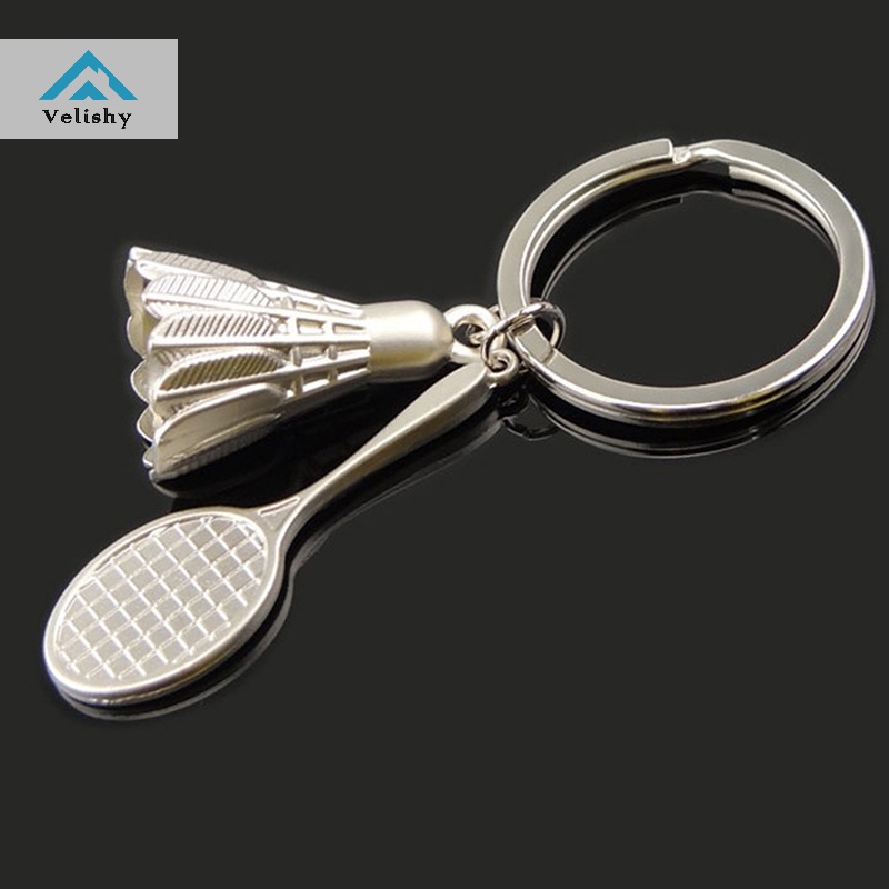 Velishy Móc Khóa Hình Quả Cầu Lông 3d Bằng Kim Loại