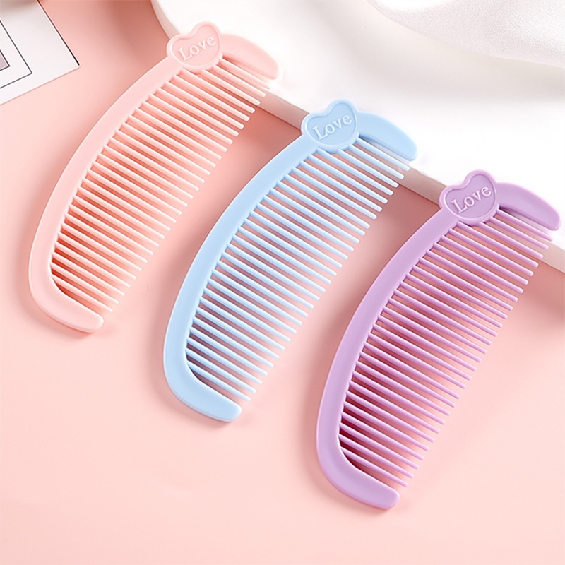 Hoạt Hình Lược Chải Tóc mini Cầm Tay Hình Trái Tim Dễ Thương Cho Học Sinh