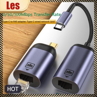 Dây Cáp Mạng ethernet 100mbps Chuyển Đổi usb type-c Sang rj45
