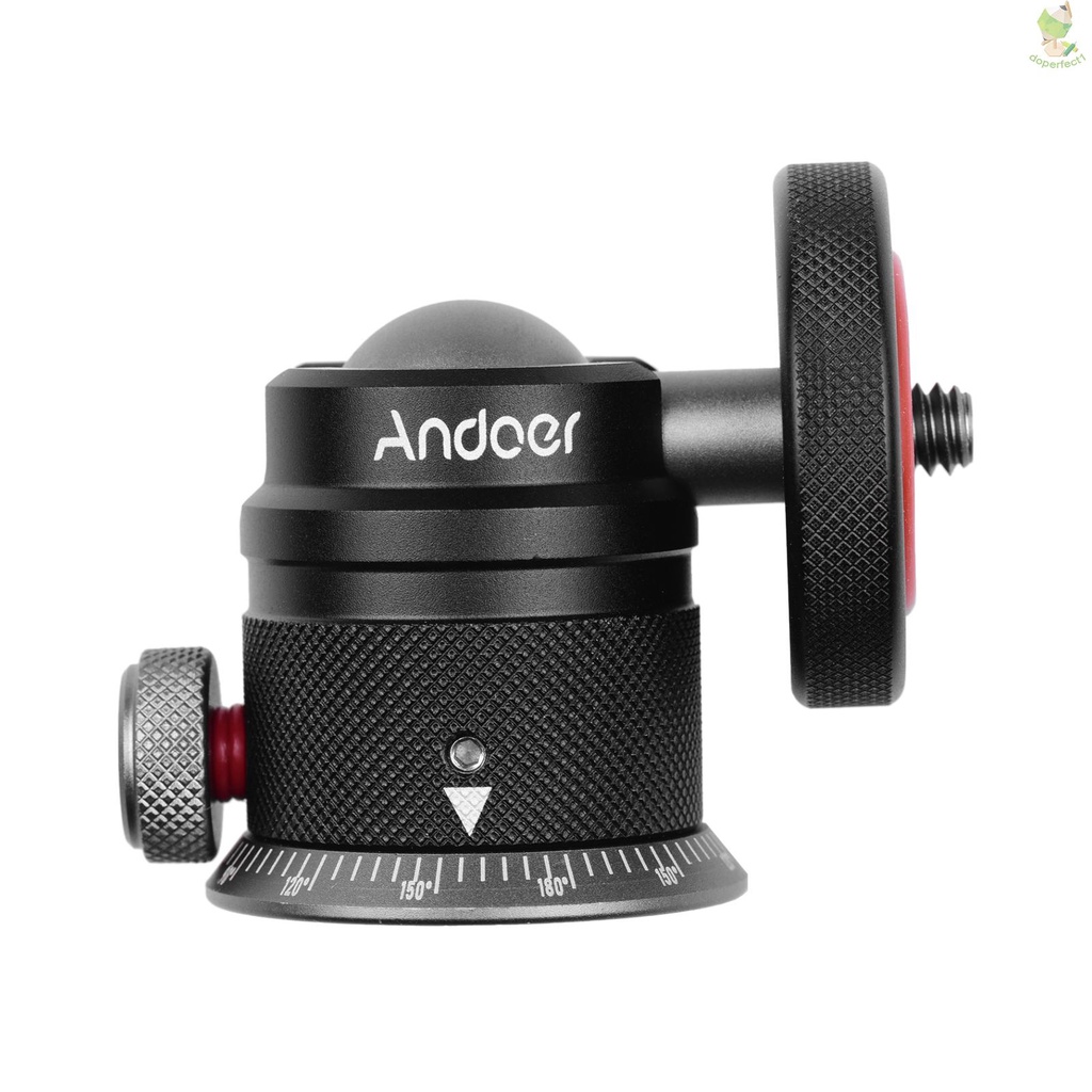 ANDOER Gậy Ba Chân Đầu Bi Toàn Cảnh Bằng Hợp Kim Nhôm Xoay 360 Độ° Xoay Tròn 1800 Độ Chuyên Dụng Cao Cấp 1800° Lật Chân Đế Máy Ảnh Không Gương Lật 1 / 4 Cho dslr came-9.7