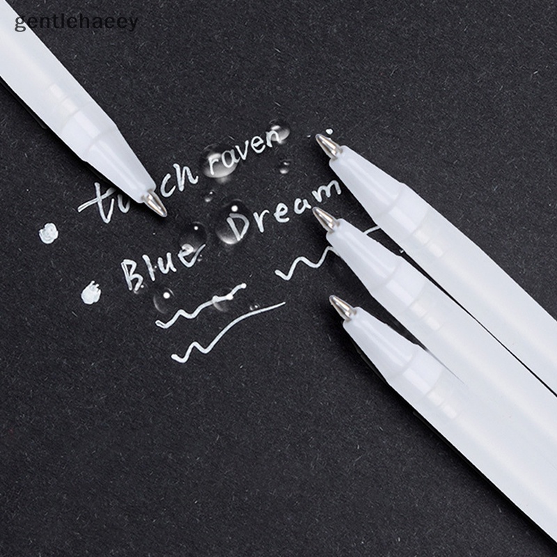 Bộ 1 / 3 Cây Bút Bi Ngòi 0.8mm Màu Trắng Vẽ Tranh Sơn Dầu Chống Thấm Nước