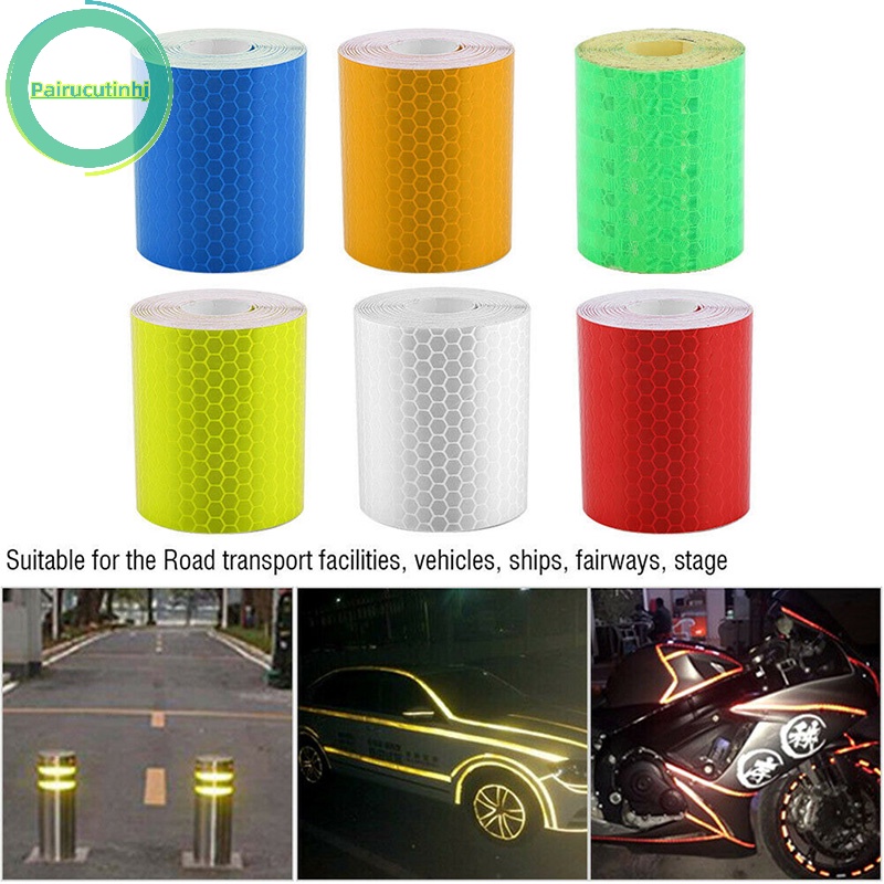 Cuộn Băng Keo Phản Quang 1m * 5cm Cảnh Báo An Toàn Cho Xe Hơi / Xe Tải