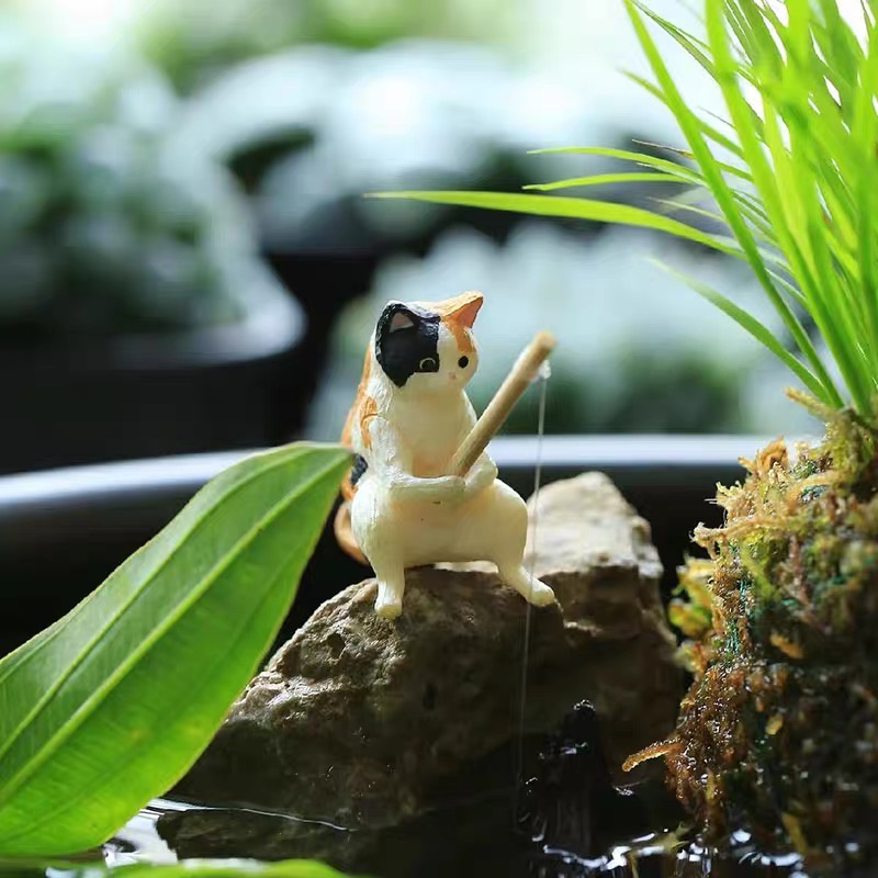 1 Hồ Cá Hình Mèo Dễ Thương Dùng Trang Trí
