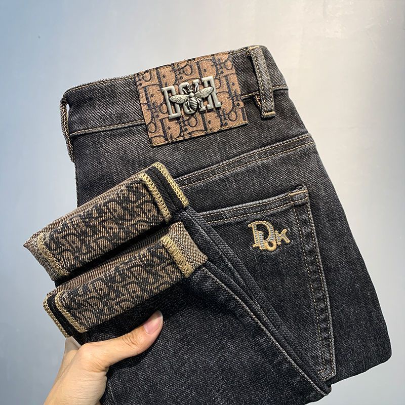Quần jeans Dài Thêu Họa Tiết Phong Cách Hàn Quốc Thời Trang Cho Nam