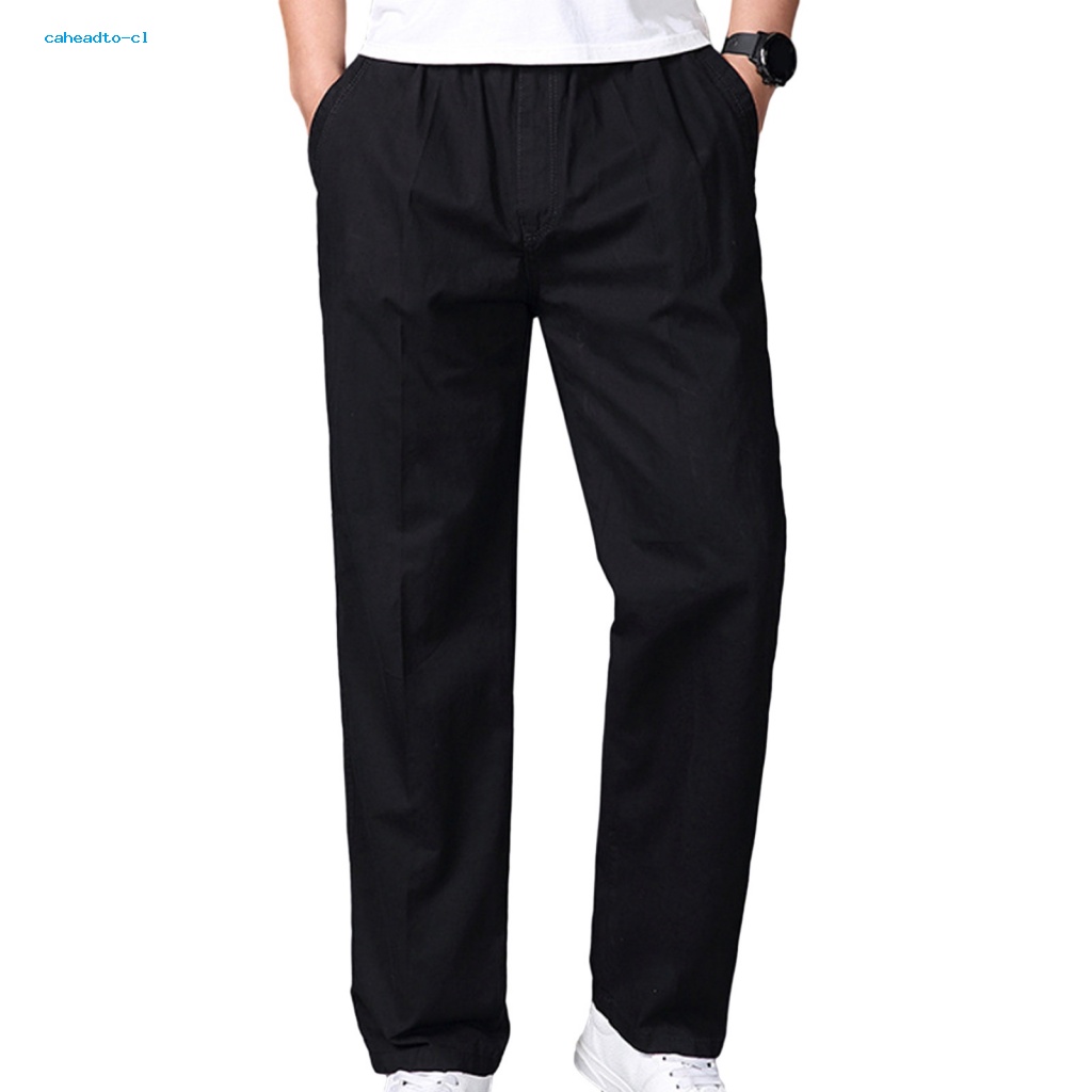 Quần Thể Thao cotton Lưng Thun Ống Rộng Nhiều Túi Thoáng Khí Thoải Mái Cho Nam