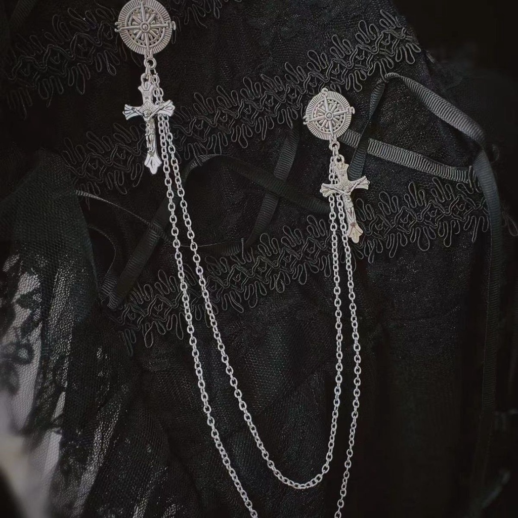 Harry potter Trâm Cài Áo Phối Dây Xích Tua Rua Hóa Trang Phù Thủy lolita jk