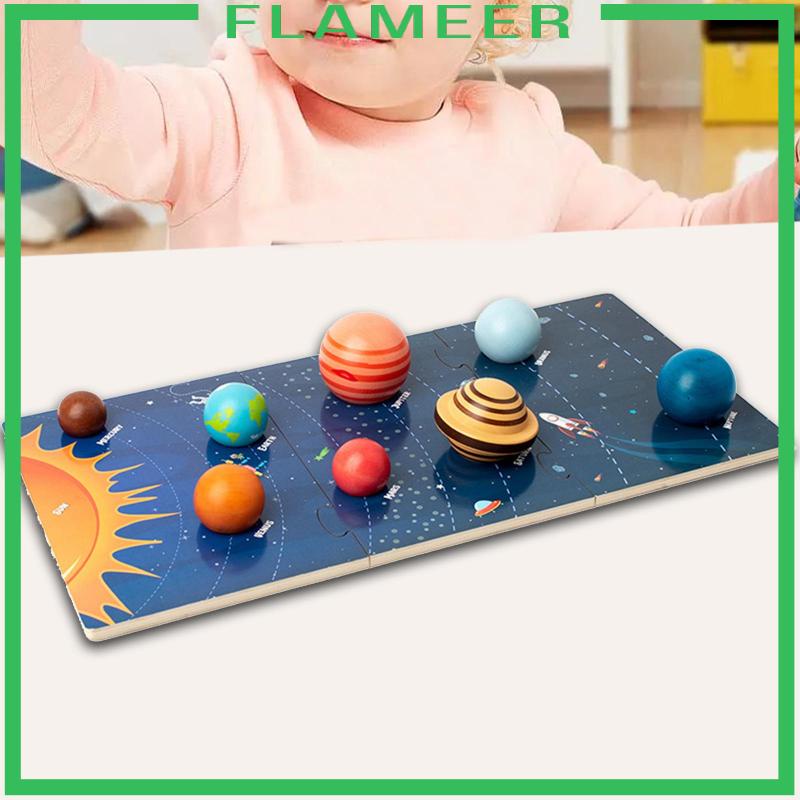 Đồ Chơi Lắp Ráp Hệ Mặt Trời Bằng Gỗ Hình Hành Tinh Không Gian Vũ Trụ Cho Trẻ Em