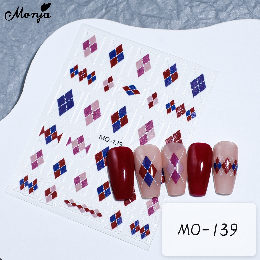 Monja Nhãn Dán Trang Trí Móng Tay 3d Hình Thu Đông