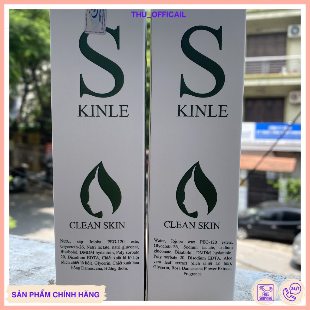 Nước tẩy trang cho da dầu mụn, nc tẩy trang làm sạch sâu phù hợp với mọi loại da SKINLE (chai 50ml)