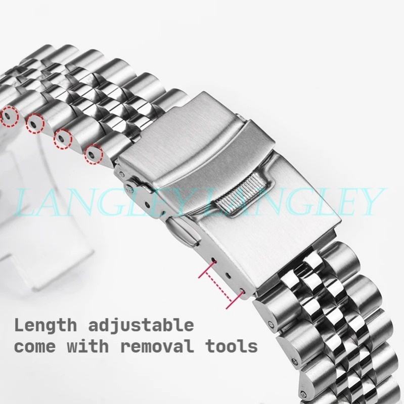 Dây Đeo Thay Thế Bằng Thép Không Gỉ 18 19 20 21 22 24mm Cho Đồng Hồ seiko skx007 skx009