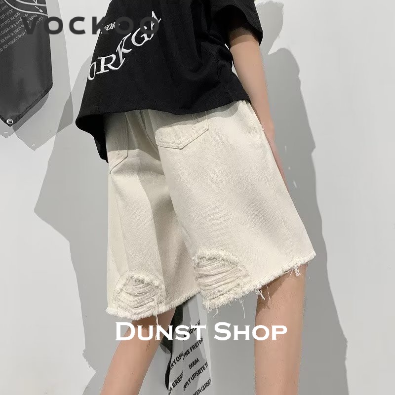Dunst Shop quần đùi nam quần jean ống rộng quần short nam 2023 NEW DS061920 