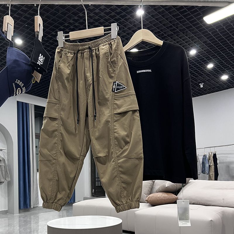 Quần Dài Phong Cách Đường Phố Thời Trang Xuân Thu 2023 Mới Dành Cho Bé Trai