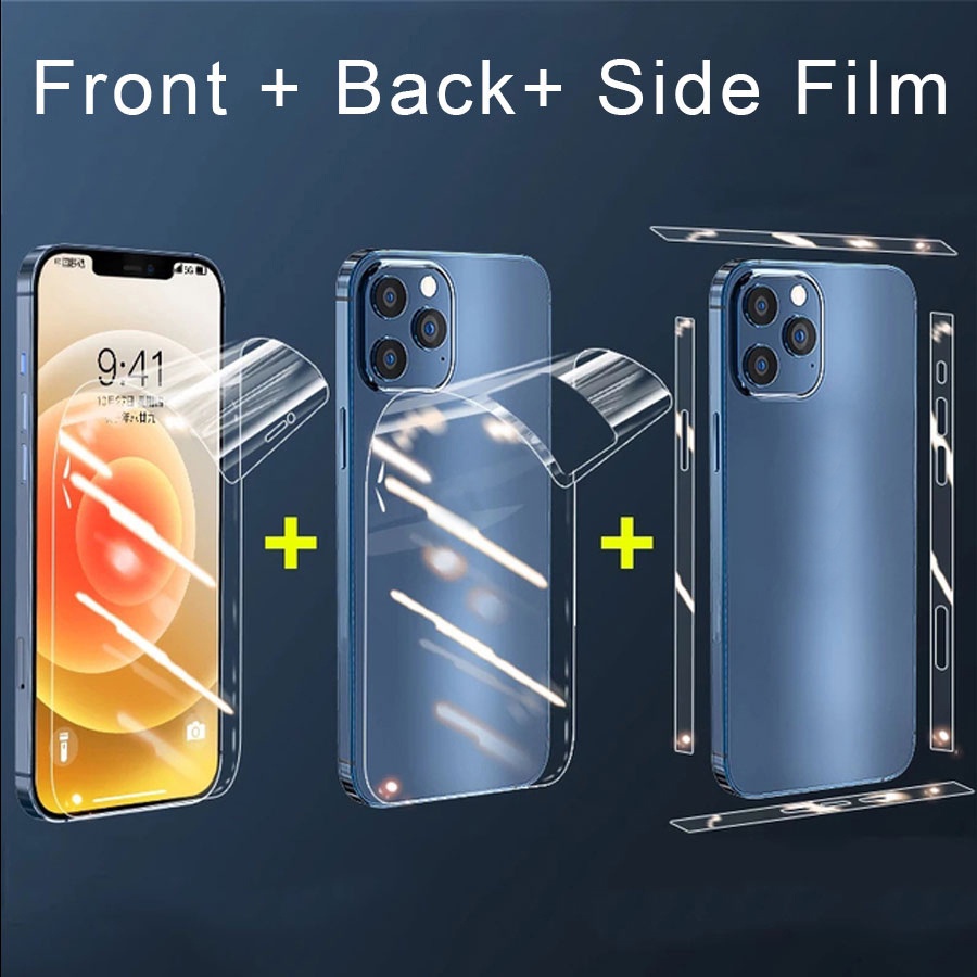 Phim Dán Bảo Vệ Mặt Trước Và Sau 3 Trong 1 Cho iphone 14 15 plus 11 12 13 14 15 pro max